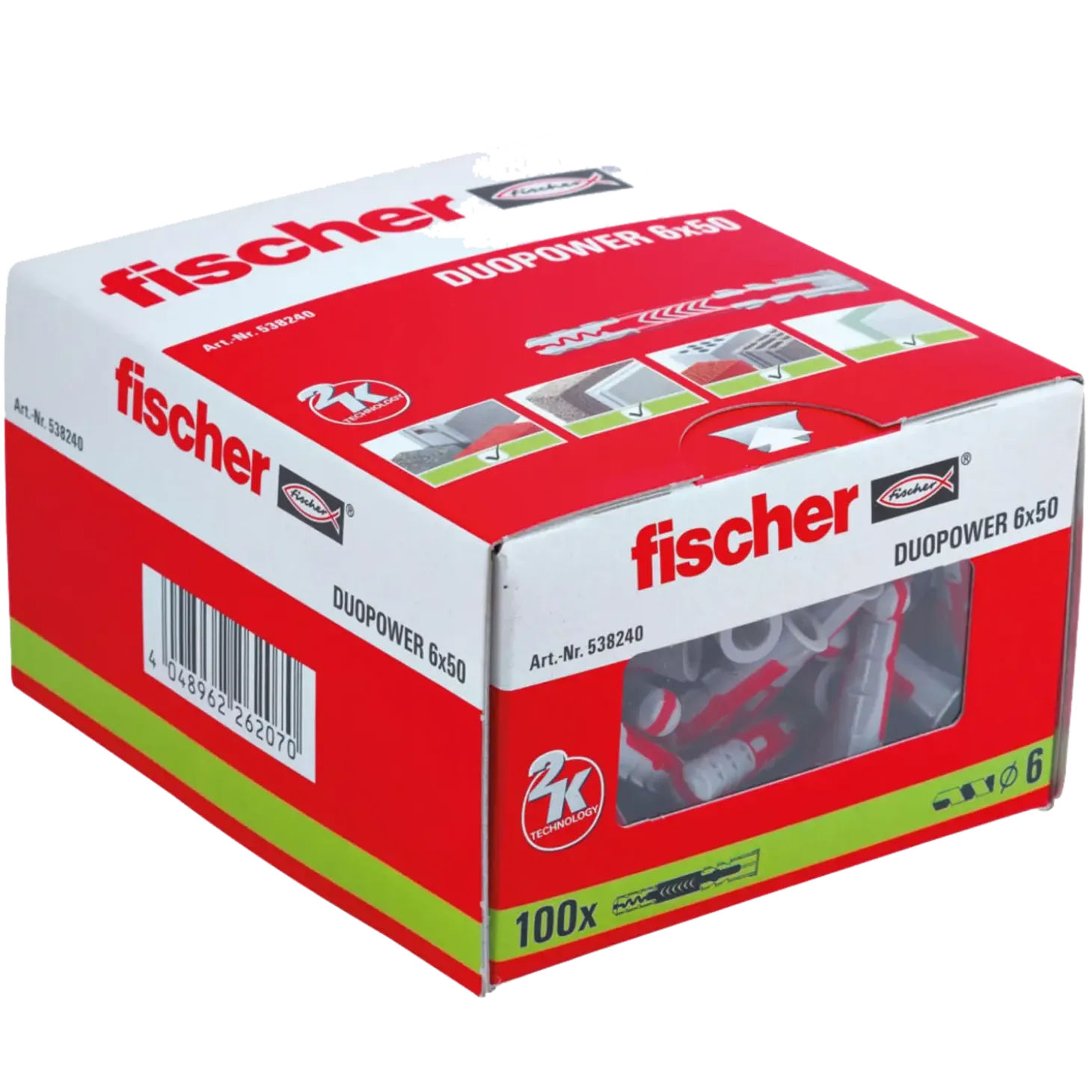 Fischer DuoPower dyvel 6x30 mm 100 stk