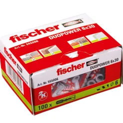 Fischer DuoPower dyvel 6x30 mm 100 stk