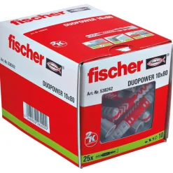 Fischer DuoPower dyvel 10x80 mm 25 stk