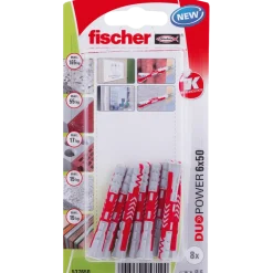 Fischer DuoPower universaldybel 6x50 mm 8 stk