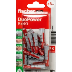 Fischer DuoPower universaldyvel 8x40 mm 18 stk
