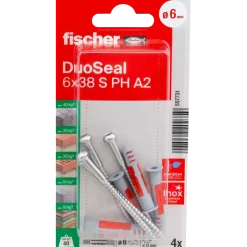 Fischer DuoSeal dyvel S A2 6x38 mm 50 stk