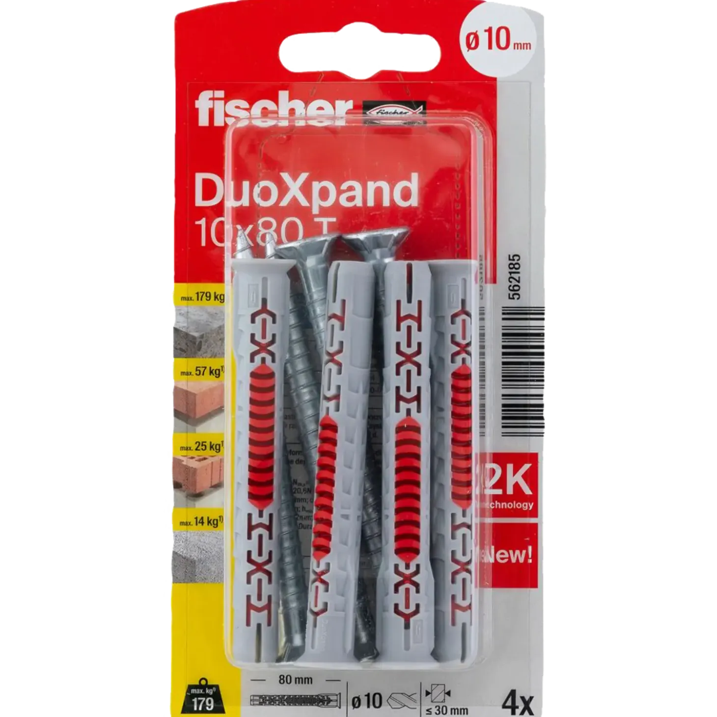 Fischer Duoxpand karmdyvel 8x80 elforzinket 4 stk