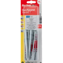 Fischer Duoxpand karmdyvel 10x100 4 stk elforzinket