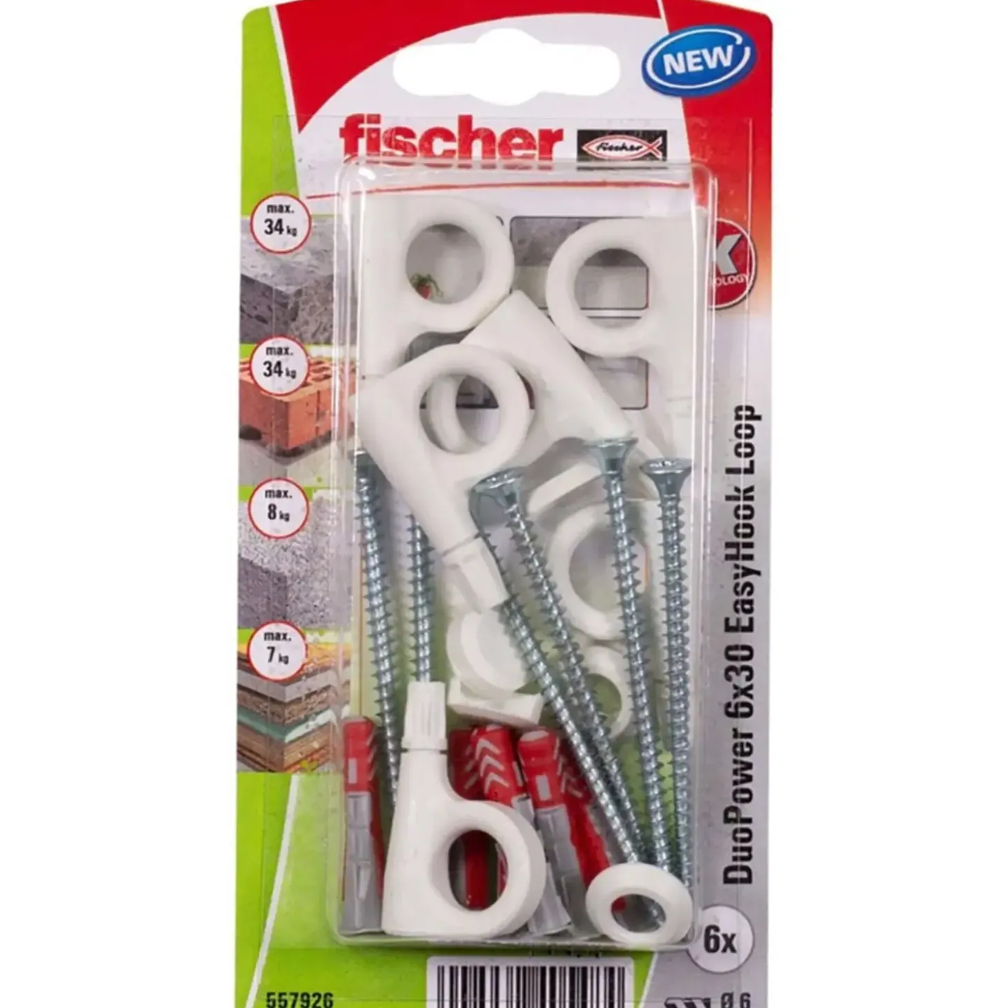 Fischer EasyHook Løkke DuoPower 8x40 mm 4 stk