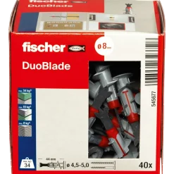 Fischer gipsdyvel duoblade DIY uden skrue 40 stk
