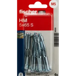 Fischer hulrumsmetaldyvel HM 5 x 52 mm med metrisk skrue SB-kort 4 stk