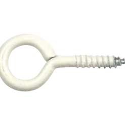 fischer øjnskruekrog 3,8x30 mm hvid 6 stk.