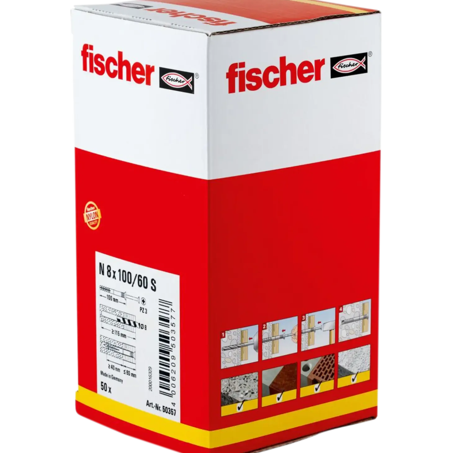 Fischer sømdyvel 8x100/60 N-S 50 stk