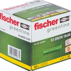Fischer SX Green dyvel m/krave 10x50 mm 45 stk