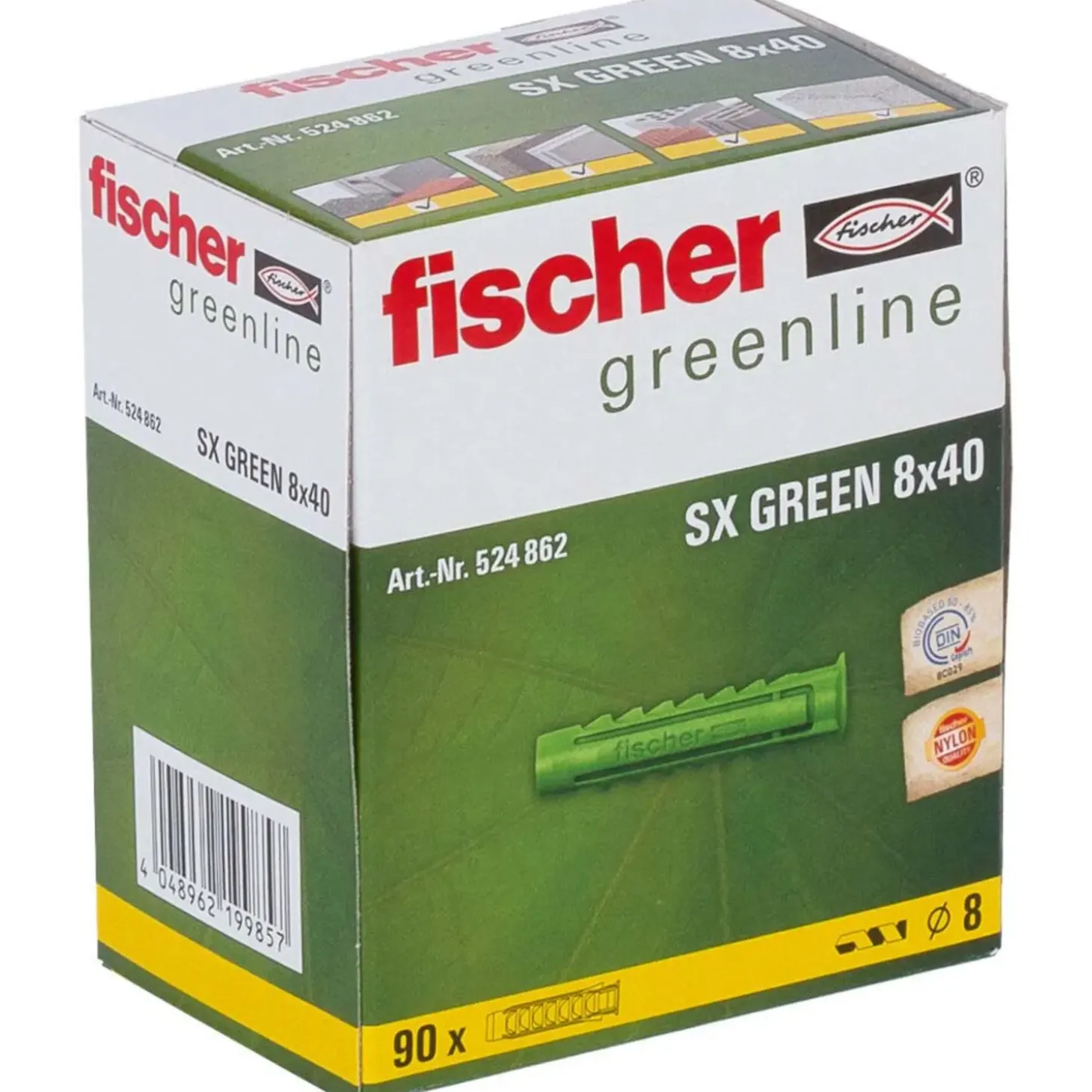 Fischer SX Green dyvel m/krave 8x40 mm 90 stk