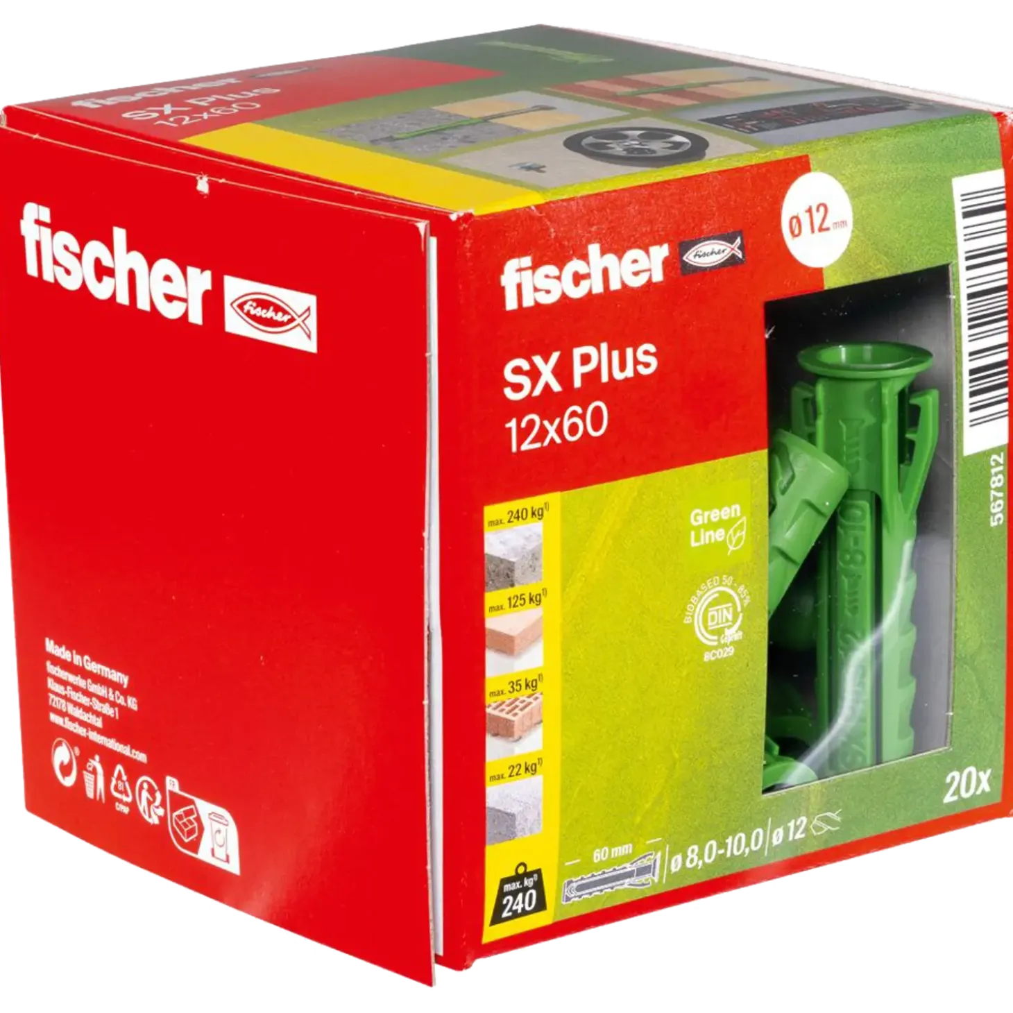 fischer SX Plus Green ekspansionsplug 5x25 mm 90 stk.