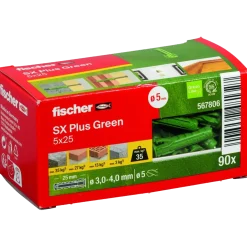 fischer SX Plus Green ekspansionsplug 5x25 mm 90 stk.