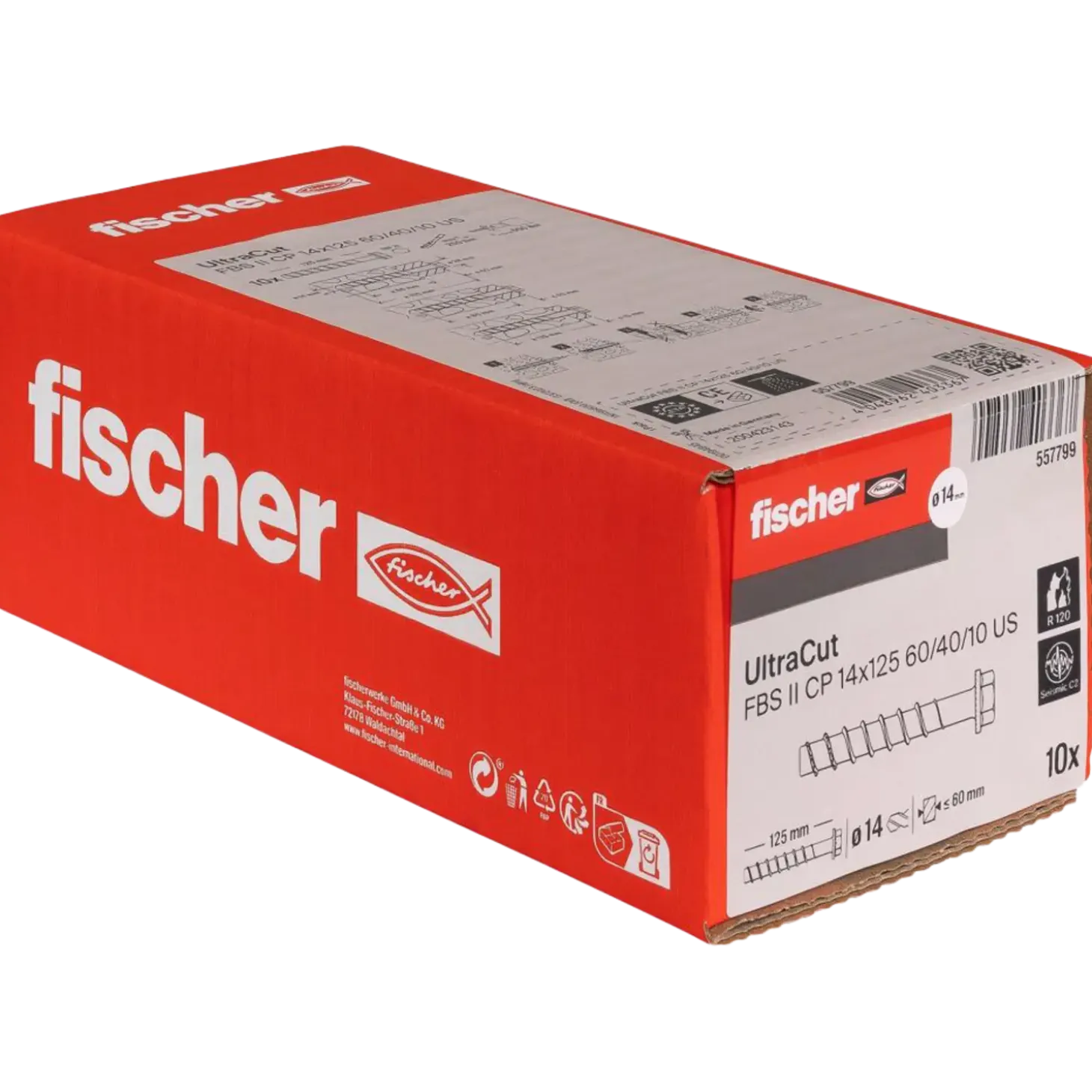 Fischer Ultracut FBS II US betonskrue 14x125 mm 10 stk