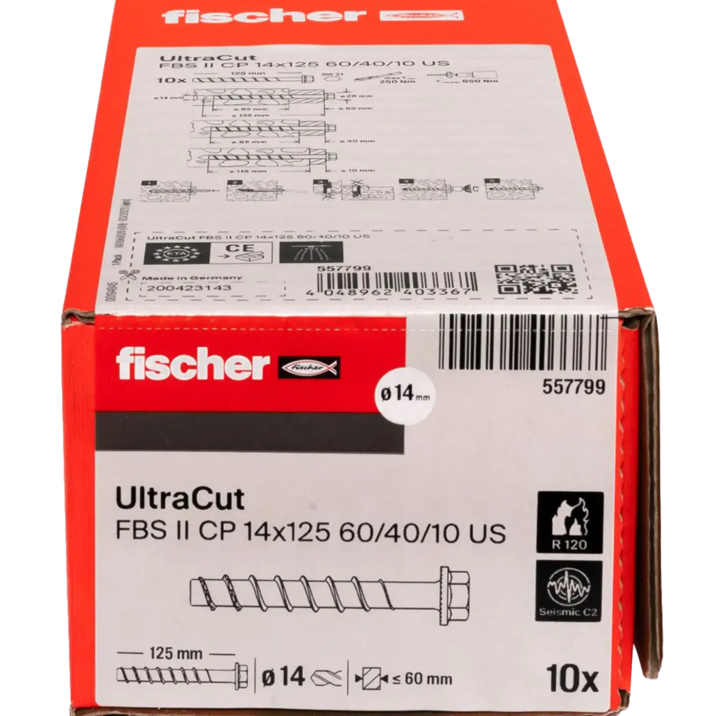 Fischer Ultracut FBS II US betonskrue 14x125 mm 10 stk