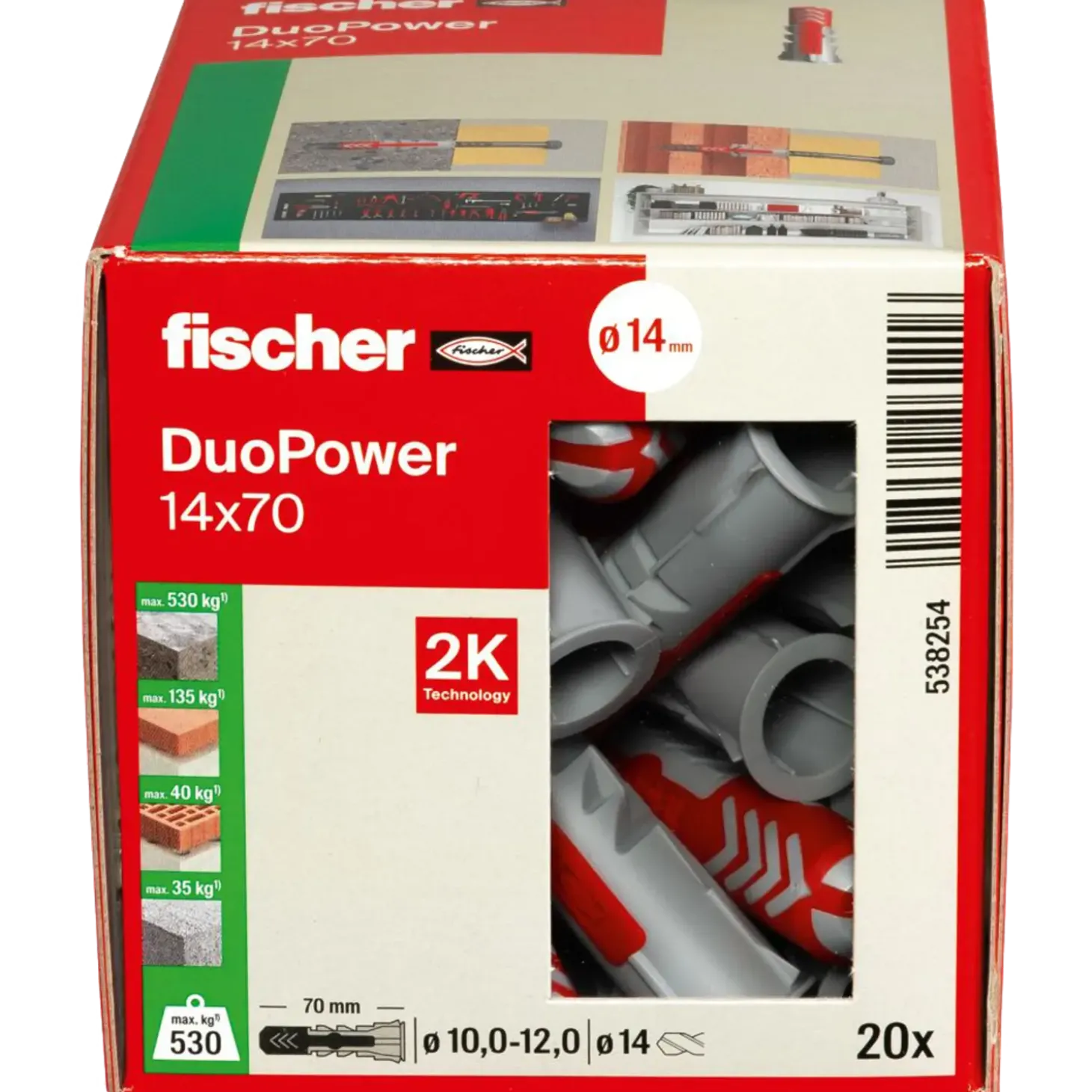Fischer universaldybel duopower 14x70 20 stk