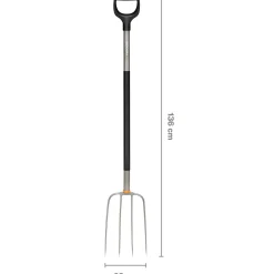 Fiskars ergonomisk kompostgreb grå