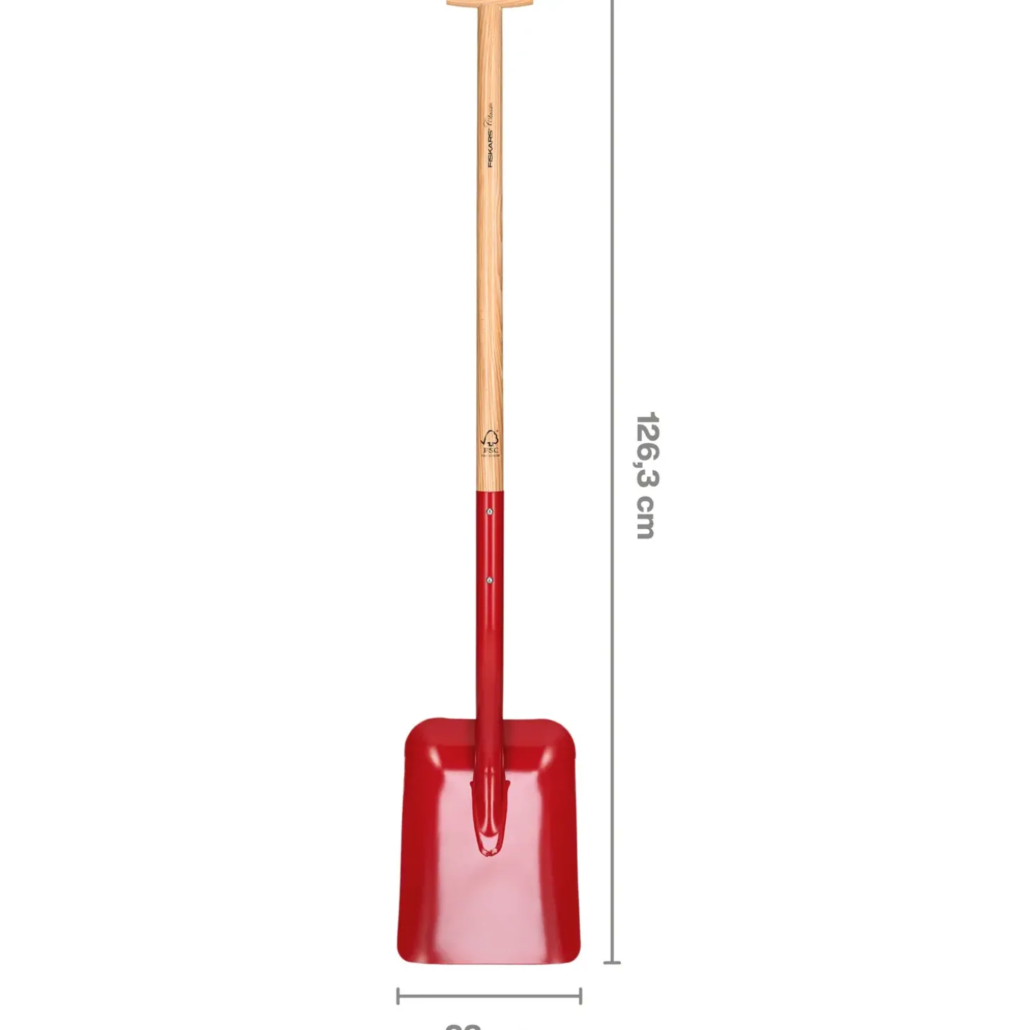 Fiskars skovl lakeret