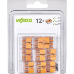 Fjeder samlemuffe 3x0,2-4 mm 12 stk orange