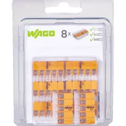 Fjeder samlemuffe 5x0,2-4 mm 8 stk orange