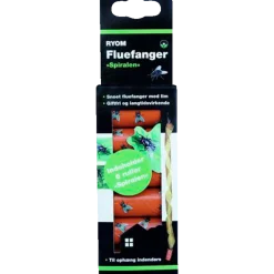 Fluefanger giftfri spiraller 4 x 60 cm - pakke med 6 stk.