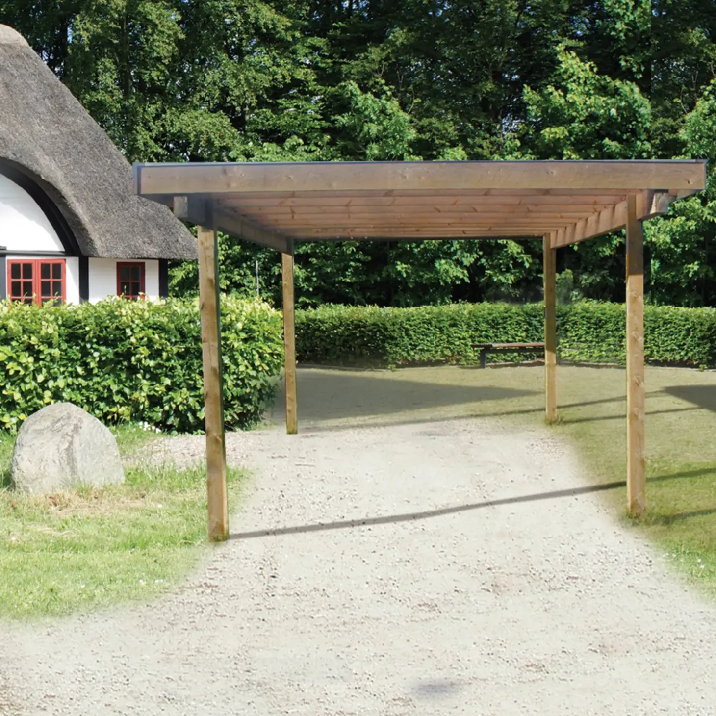 Frode carport 320x374 cm - m/plast trapeztag