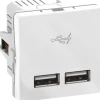 Fuga 2xUSB lader 2,1A hvid
