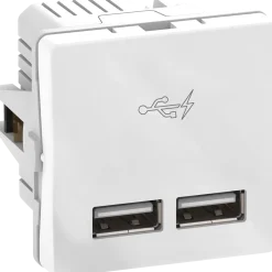 Fuga 2xUSB lader 2,1A hvid