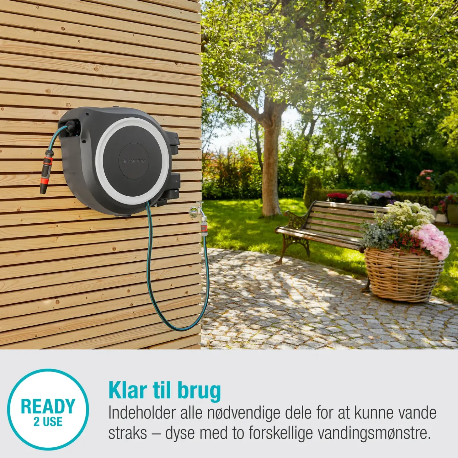 Gardena RollUp L 30 vægslangeboks m/30 m slange