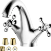 Geyser magnolia håndvask armatur krom/guld