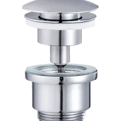 Geyser push bundventil 1 1/4" krom