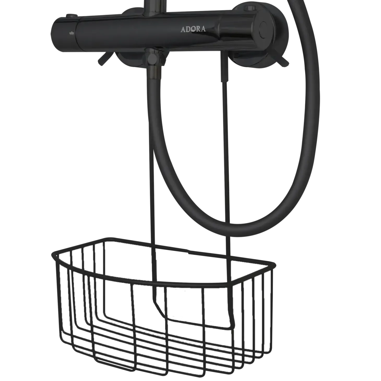 Geyser trådkurv t/brusearmatur sort