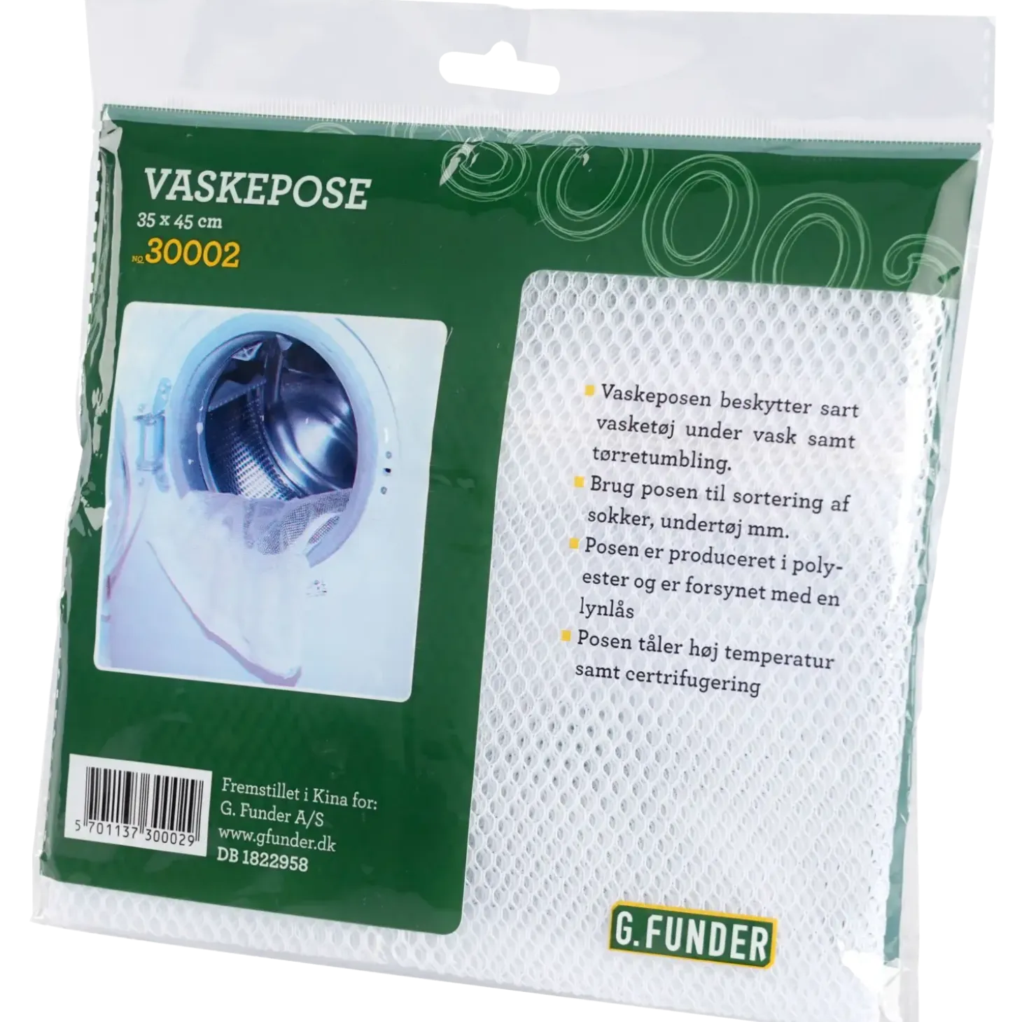 GF vaskepose m/lynlås 35x45 cm