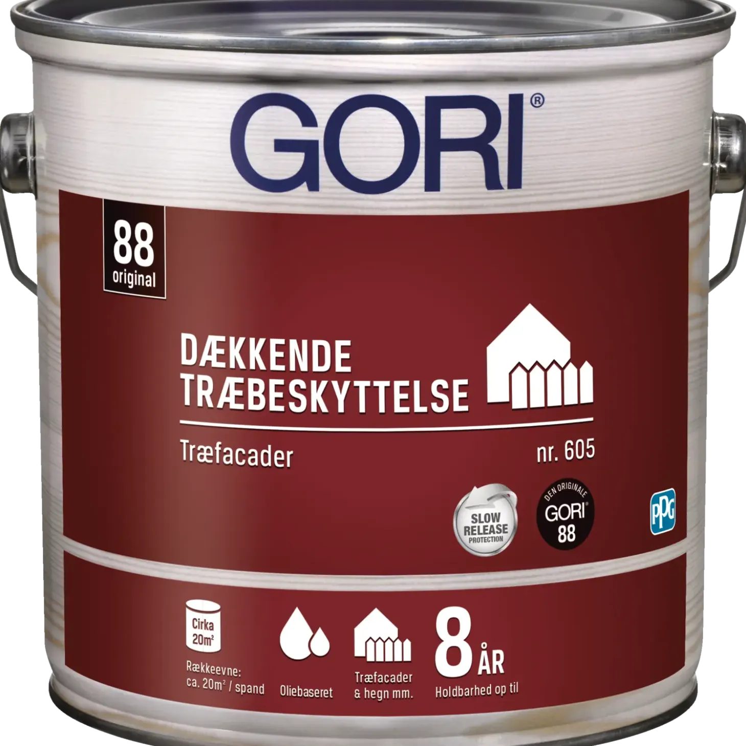 GORI 605 dækkende træbeskyttelse stengrå 5 L