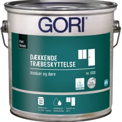 GORI 608 dækkende træbeskyttelse vinduesmaling ral 9010 hvid 0,75 L