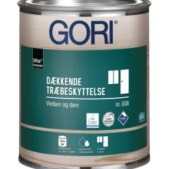 GORI 608 dækkende træbeskyttelse vinduesmaling ral 9010 hvid 0,75 L