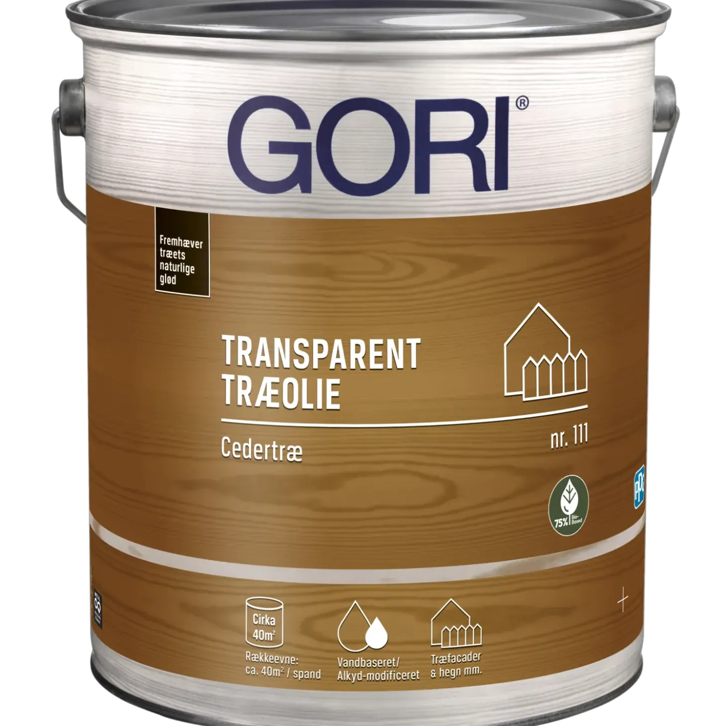 GORI 111 transparent træolie cedertræ 5 L
