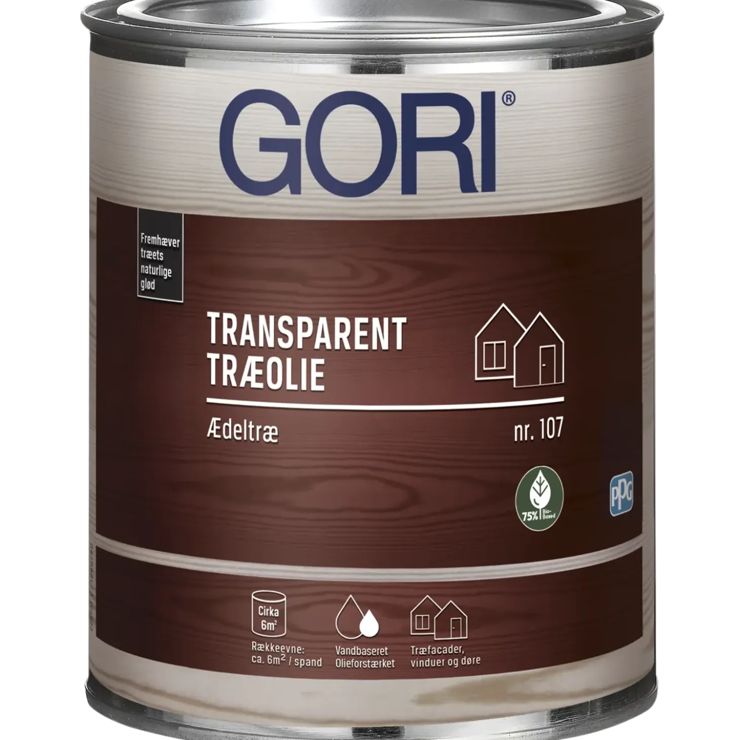 GORI 107 transparent træolie til ædeltræ 0,75 L