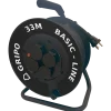 Gripo kabeltromle m/ 4 udtag og jord 33 m