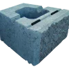 Grå lock-block XL - 15x30x26 cm