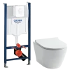 Grohe Rapid SL 1130 indbygnings cisterne og Flow FL60 hængeskål inkl. slim toiletsæde m/softclose