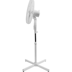 Gulvventilator Ø40 cm 45W 105-130 cm høj - hvid