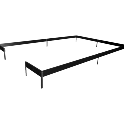Halls Qube+ 812 drivhus sort med hærdet glas, 9,9 m²