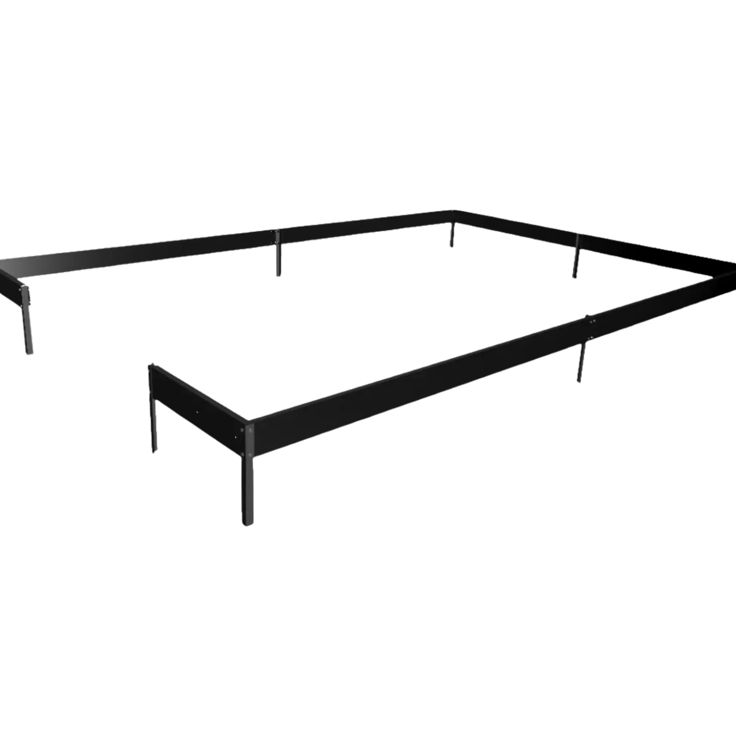 Halls Qube+ 812 drivhus sort med hærdet glas, 9,9 m²