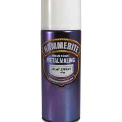 Hammerite effekt metalmaling spray hvid 400 ml