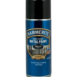 Hammerite glat-effekt metalmaling spray sort 400 ml