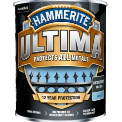Hammerite Ultima rustbeskyttelse 12 års RAL 7016 antracit 0,75 L