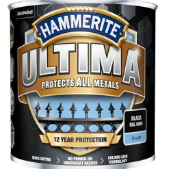 Hammerite Ultima rustbeskyttelse 12 års RAL 9005 sort 0,25 L