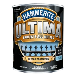 Hammerite Ultima rustbeskyttelse 12 års RAL 9005 sort 0,25 L