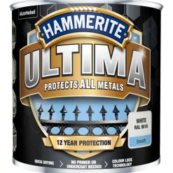 Hammerite Ultima rustbeskyttelse 12 års RAL 9016 hvid 0,25 L